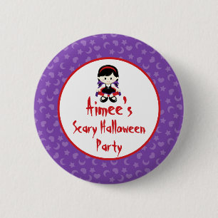 Cute Vampire Girl Halloween fest Knapp