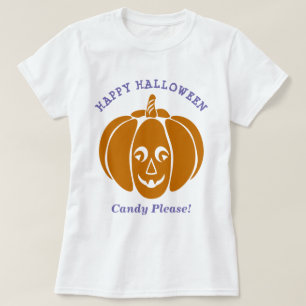 Cute Vampire Halloween Pumpkin Graphic T Shirt