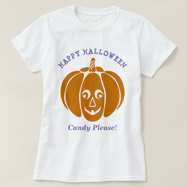 Cute Vampire Halloween Pumpkin Graphic T Shirt (Design framsida)