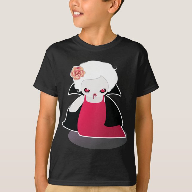 Cute Vampire Halloween Shirt - Flickskjorta Tee (Framsida)