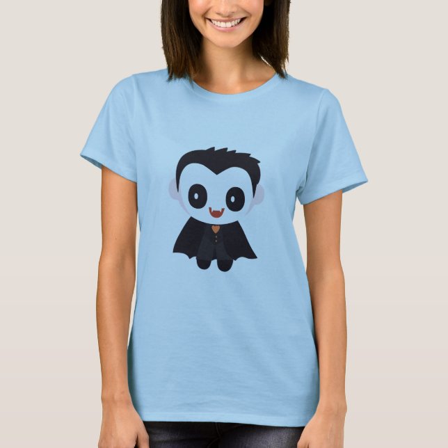 Cute Vampire Halloween T-Shirt (Framsida)