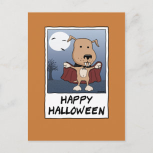 Cute Vampire Hund för Halloween: Count Barkula Vykort