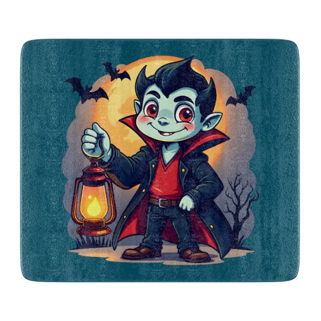 Cute Vampire med Lantern Kawaii Halloween (Framsidan)