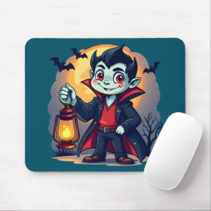 Cute Vampire med Lantern Kawaii Halloween Musmatta