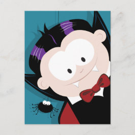 Cute Vampire och Spider Halloween Postcards Vykort