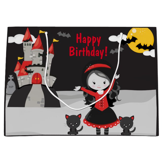 Cute Vampires Halloween Kids Spooky Birthday Large (Framsidan)