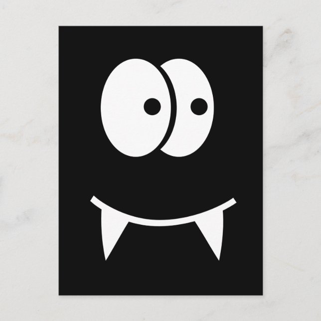 Cute vampre ansikte vykort (Framsida)