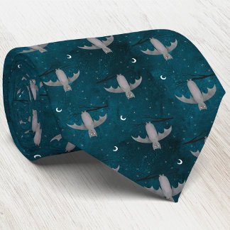Cute Vampre Fladdermus Grönt Slips