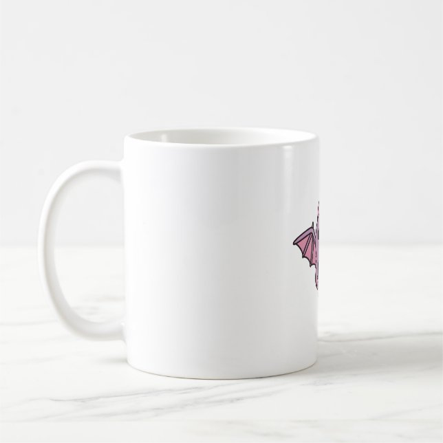 Cute Vampre Fladdermus som dricker Bubble Tea Kaffemugg (Vänster)