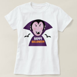 Cute Vampre med Fladdermus Dracula Halloween T Shirt