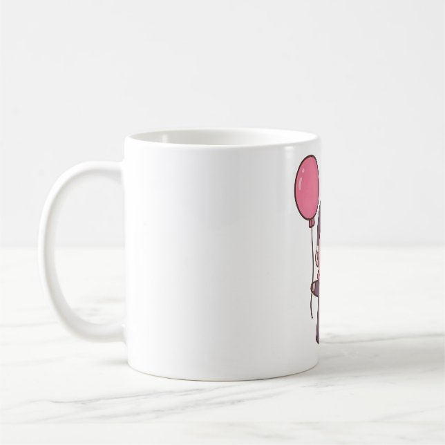 Cute Vampre med röd legering Kaffemugg (Vänster)