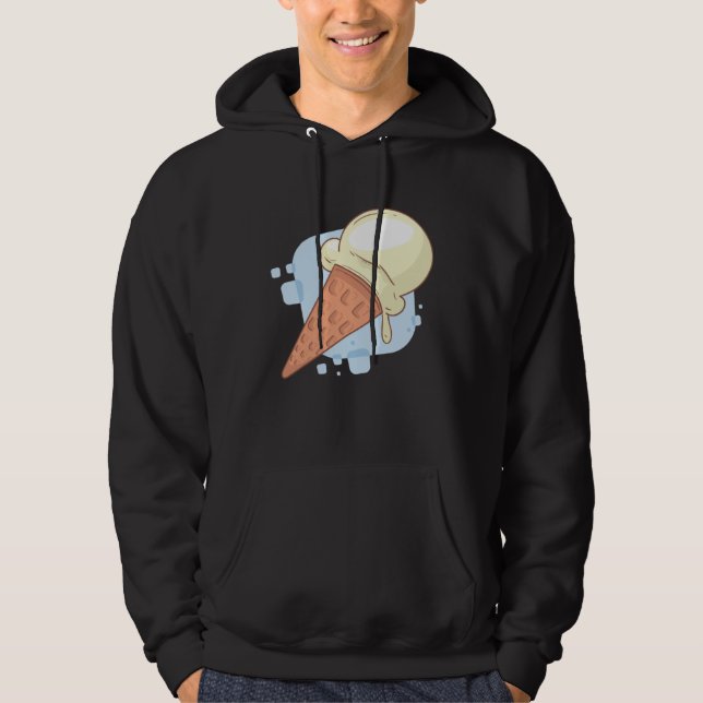 Cute Vanilla Ice Cream Hoodie (Framsida)