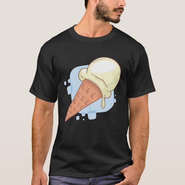 Cute Vanilla Ice Cream T Shirt (Framsida)