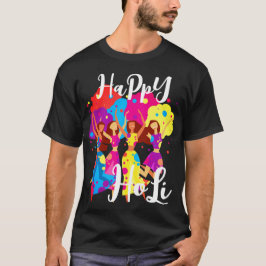 Cute-vänner som spelar Holi T-Shirt