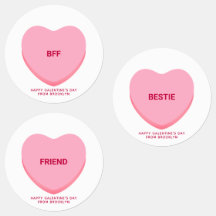 Cute vänskap Galentine's Day candy-hjärtan