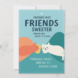 Cute Vänskap Greeting Card Inbjudningar