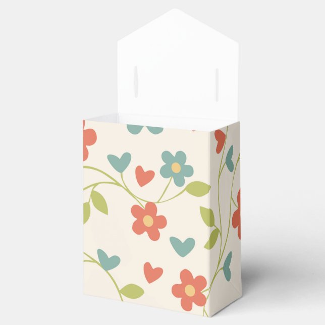 Cute Vår blommor Presentaskar (Öppnad)