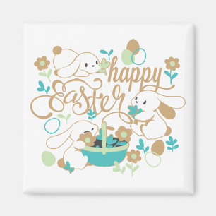 Cute Vår Bunny och Påsk Garden Magnet