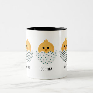 Cute Vår Chick Påsk Mamma Två-Tonad Mugg