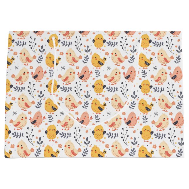 Cute Vår Chickar och Blommönster (Framsidan)