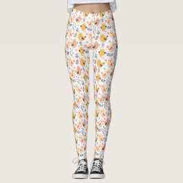 Cute Vår Chickar och Blommönster Leggings