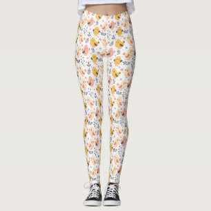 Cute Vår Chickar och Blommönster Leggings