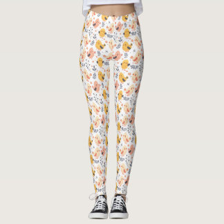 Cute Vår Chickar och Blommönster Leggings