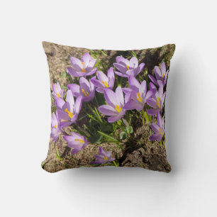 Cute vår crocuses kudde