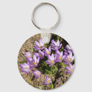 Cute vår crocuses nyckelring