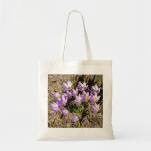 Cute vår crocuses tygkasse