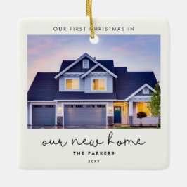 Cute Vår första jul i vårt nya hem Julgransprydnad Keramik