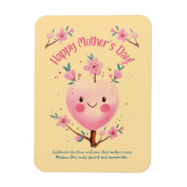 Cute Vår Heart Träd Mor-dagen Magnet