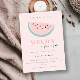 Cute vår lilla melon Pastel-Rosa vid alla åldrar Inbjudningar