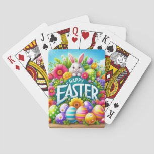 Cute vår/Påskhare med ägg Casinokort