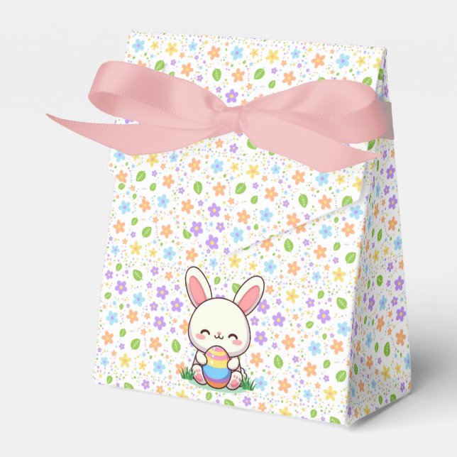 Cute vår/Påskhare med ägg Presentaskar (Framsidan Sidan)