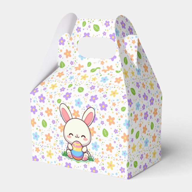 Cute vår/Påskhare med ägg Presentaskar (Framsidan Sidan)
