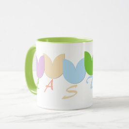 Cute Vår Tulips, 6-Brev Namn personalisering Mugg