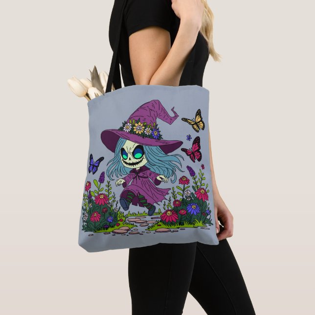 Cute Vår Witch Tygkasse (Närbild)