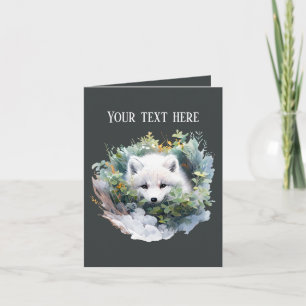Cute varg älskare lägger till text kort