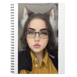 Cute Varg Girl Journal Anteckningsbok