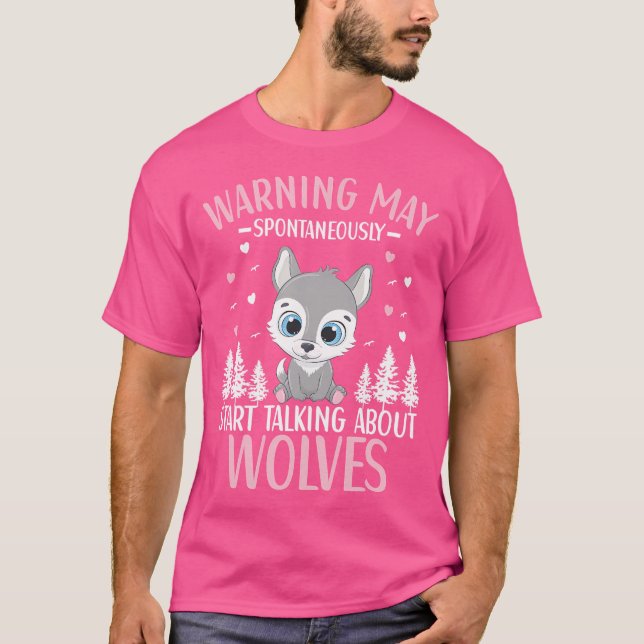 Cute Varg kan spontant börja prata om Wo T Shirt (Framsida)