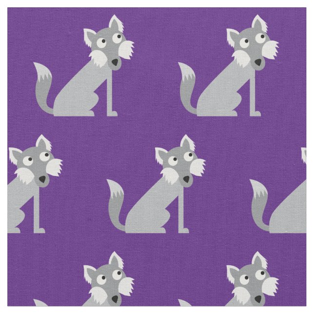Cute Varg Vargars Kid Baby Nursery Lila Tyg (Närbild)