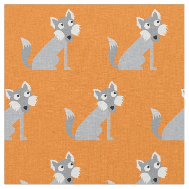 Cute Varg Vargars Kid Baby Nursery Orange Tyg (Närbild)