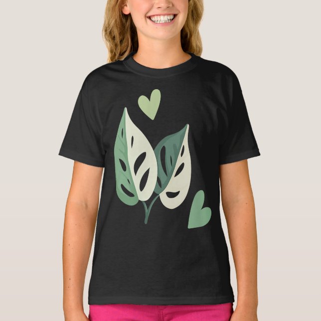 Cute Variegera Monstera Adansonii Swiss Cheese T Shirt (Framsida)