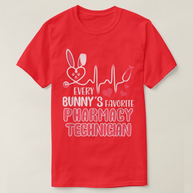Cute Varje Bunny's är apotekstekniker. T Shirt (Design framsida)