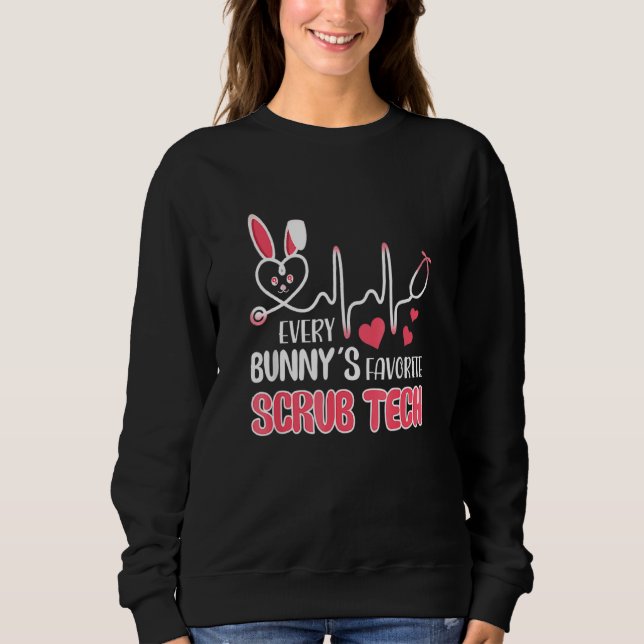 Cute Varje Bunny's är Favorite SCrub Tech Nurse T Shirt (Framsida)