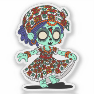 Cute Väster African Zombie Klistermärken