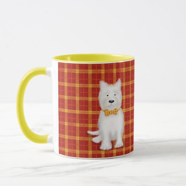 Cute Väster Highland Terrer 'gonnae nae touch' mug Mugg (Vänster)