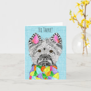 Cute Väster Highland Terrier-gratulationskort Kort