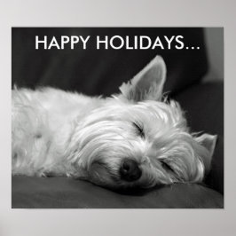 Cute Väster Highland Terrier-Hund Poster